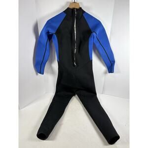 REALON 3XL Full Wetsuit Neoprene Black Blue Back Zip Surf Scuba Swim Mens